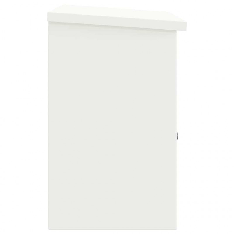 Skrzynka na przesyłki z drzwiami Biały 47.5 x 38 x 59 cm Stal