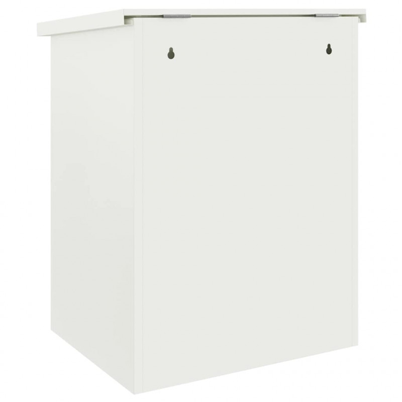 Skrzynka na przesyłki z drzwiami Biały 47.5 x 38 x 59 cm Stal