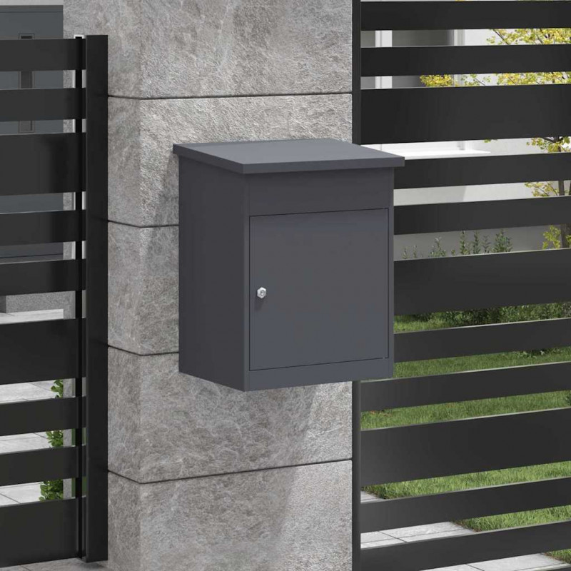 Skrzynka na przesyłki Z blokadą Antracyt 47.5 x 38 x 59 cm Stal
