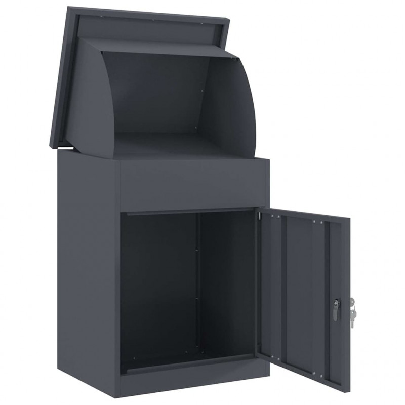 Skrzynka na przesyłki Z blokadą Antracyt 47.5 x 38 x 59 cm Stal