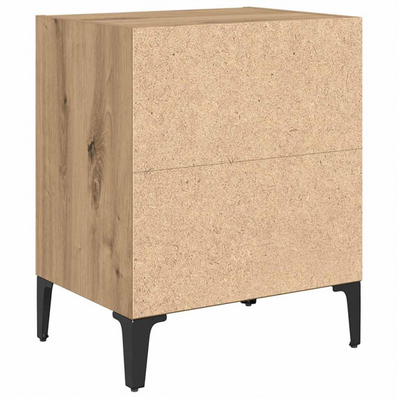 Szafka Nocna 2 pcs Dąb rzemieślniczy 40 x 30 x 50 cm