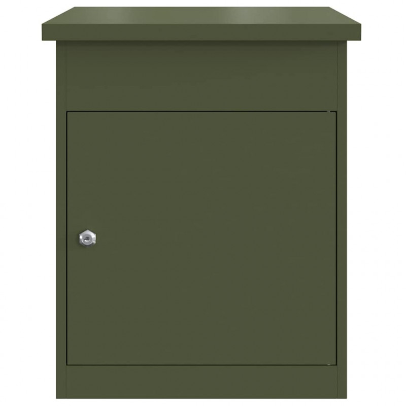 Skrzynka na przesyłki Z blokadą oliwkowy 47.5 x 38 x 59 cm Stal