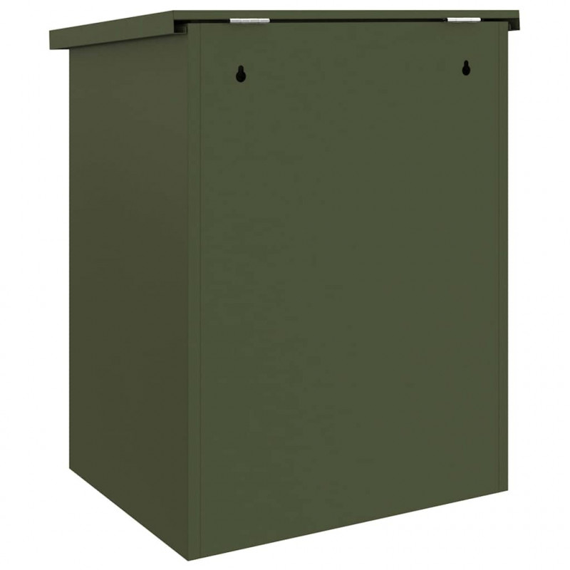 Skrzynka na przesyłki Z blokadą oliwkowy 47.5 x 38 x 59 cm Stal