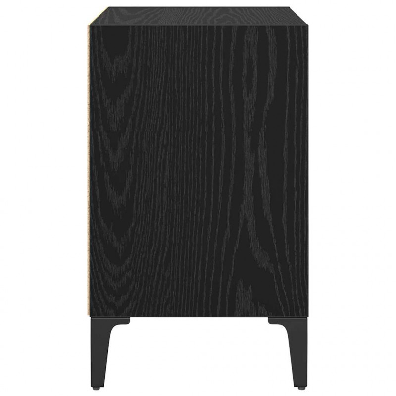 Szafka Nocna 2 pcs Czarny Dąb 40 x 30 x 50 cm