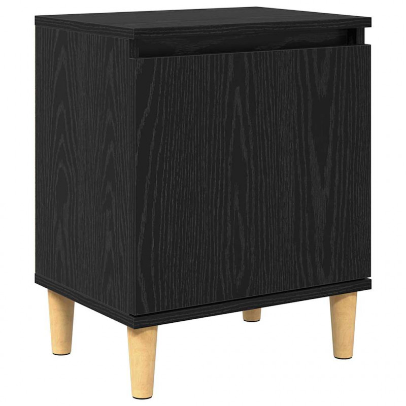 Szafka Nocna Czarny Dąb 40 x 30 x 50 cm Materiał drewnopochodny