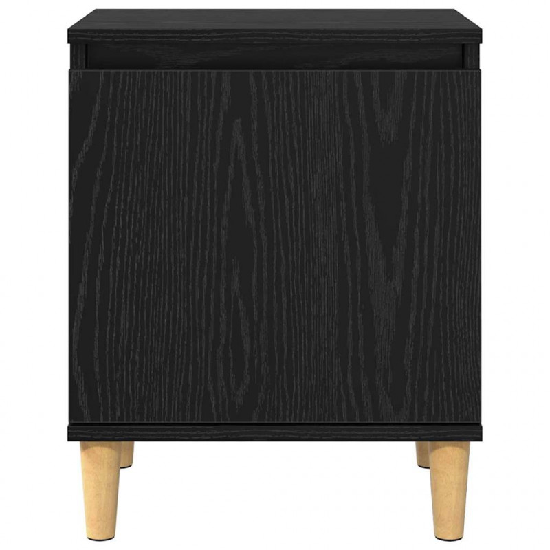 Szafka Nocna Czarny Dąb 40 x 30 x 50 cm Materiał drewnopochodny