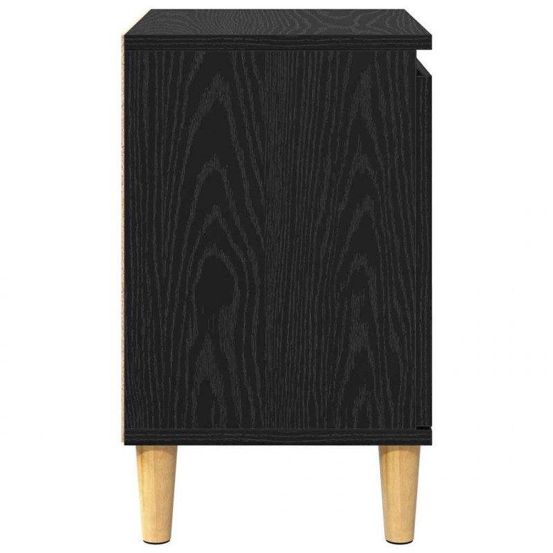 Szafka Nocna Czarny Dąb 40 x 30 x 50 cm Materiał drewnopochodny