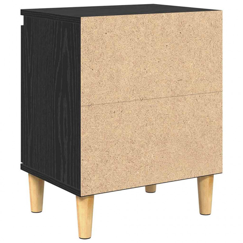 Szafka Nocna Czarny Dąb 40 x 30 x 50 cm Materiał drewnopochodny