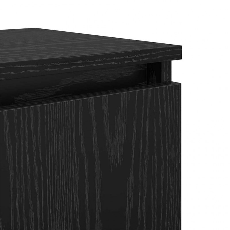 Szafka Nocna Czarny Dąb 40 x 30 x 50 cm Materiał drewnopochodny