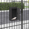 skrzynka na listy z przechowywaniem Czarny 30 x 20 x 55 cm Stal