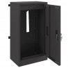 skrzynka na listy z przechowywaniem Czarny 30 x 20 x 55 cm Stal