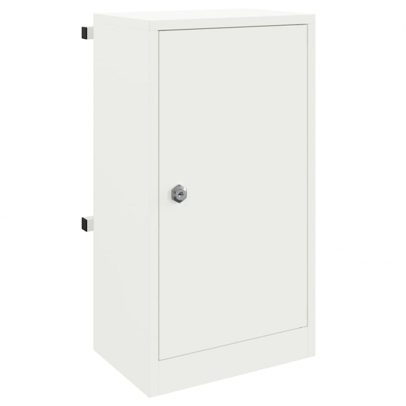 skrzynka na listy z przechowywaniem Biały 30 x 20 x 55 cm Stal