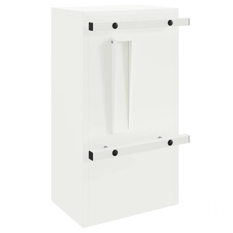 skrzynka na listy z przechowywaniem Biały 30 x 20 x 55 cm Stal