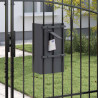 skrzynka na listy z drzwiami Antracyt 30 x 20 x 55 cm Stal