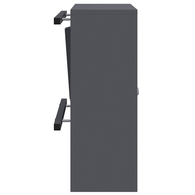 skrzynka na listy z drzwiami Antracyt 30 x 20 x 55 cm Stal
