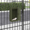skrzynka na listy z drzwiami oliwkowy 30 x 20 x 55 cm Stal