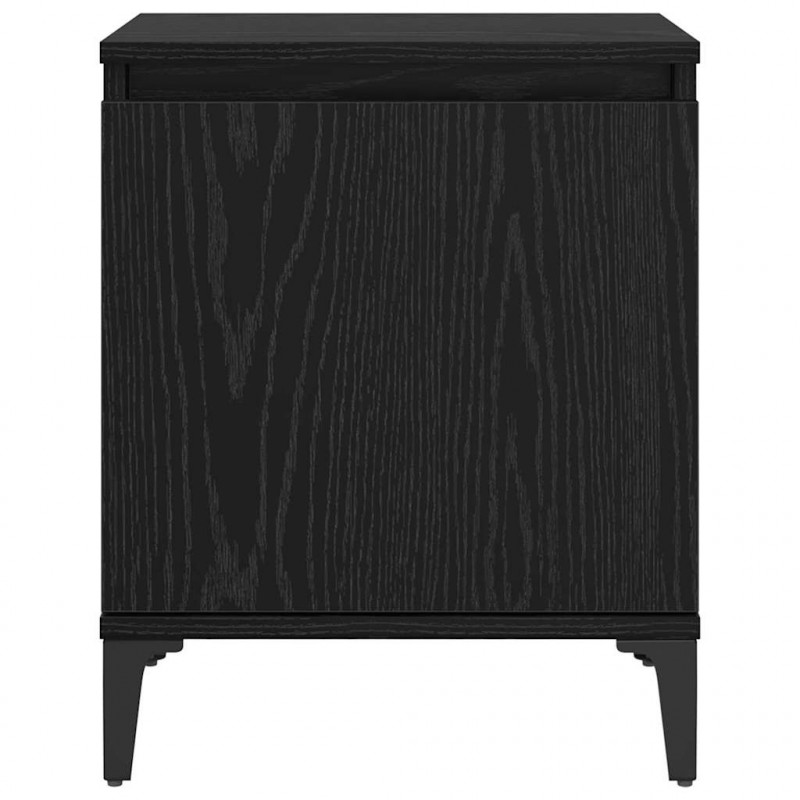 Szafka Nocna Czarny Dąb 40 x 30 x 50 cm Materiał drewnopochodny