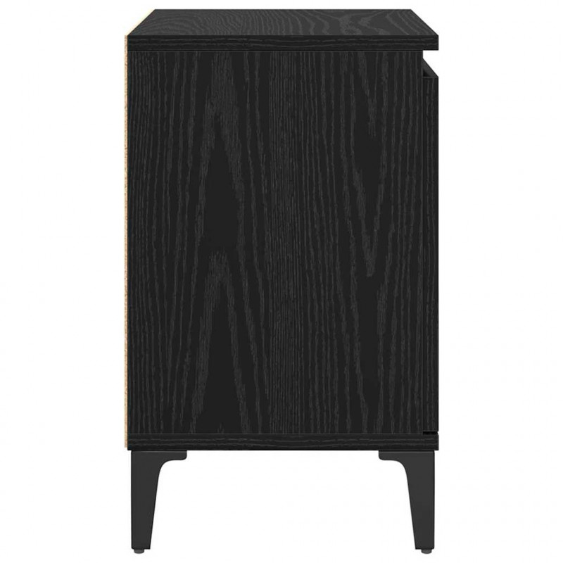 Szafka Nocna Czarny Dąb 40 x 30 x 50 cm Materiał drewnopochodny