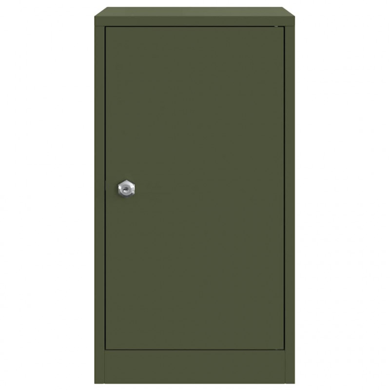 skrzynka na listy z drzwiami oliwkowy 30 x 20 x 55 cm Stal