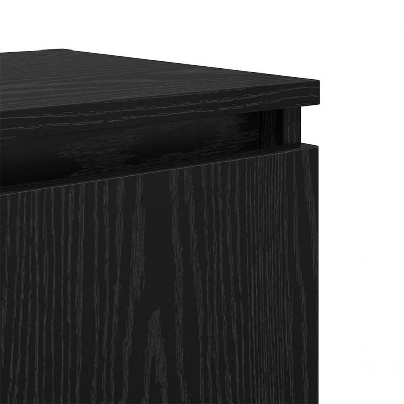 Szafka Nocna Czarny Dąb 40 x 30 x 50 cm Materiał drewnopochodny
