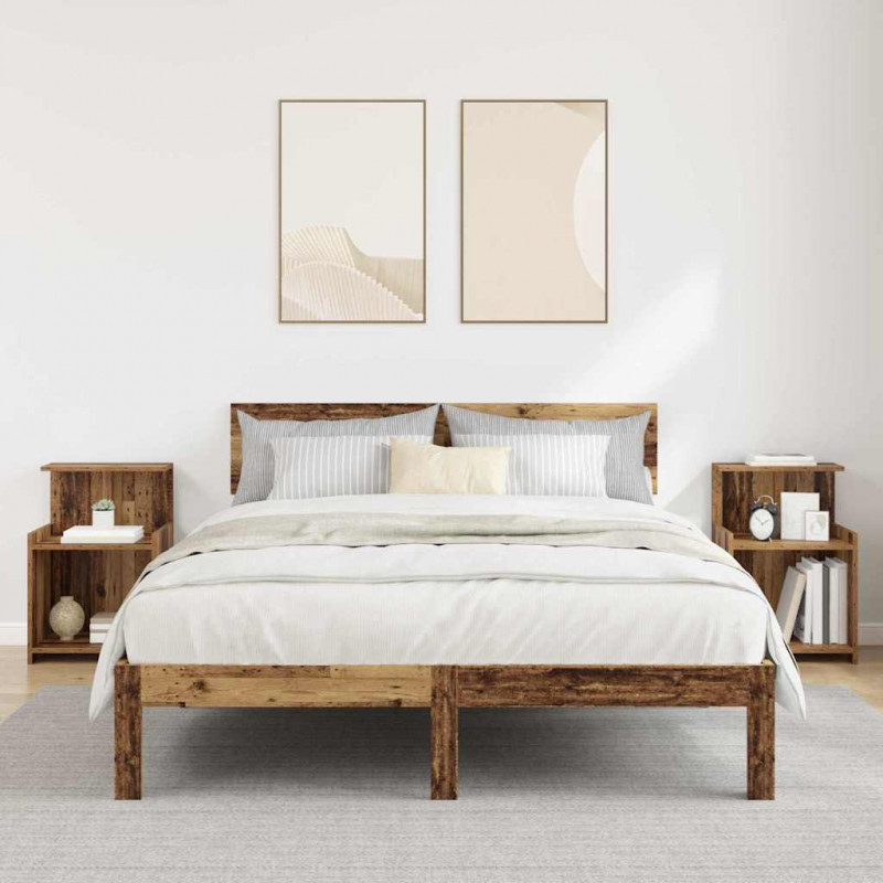 Szafka Nocna 2 pcs Stare drewno 40 x 35 x 60 cm