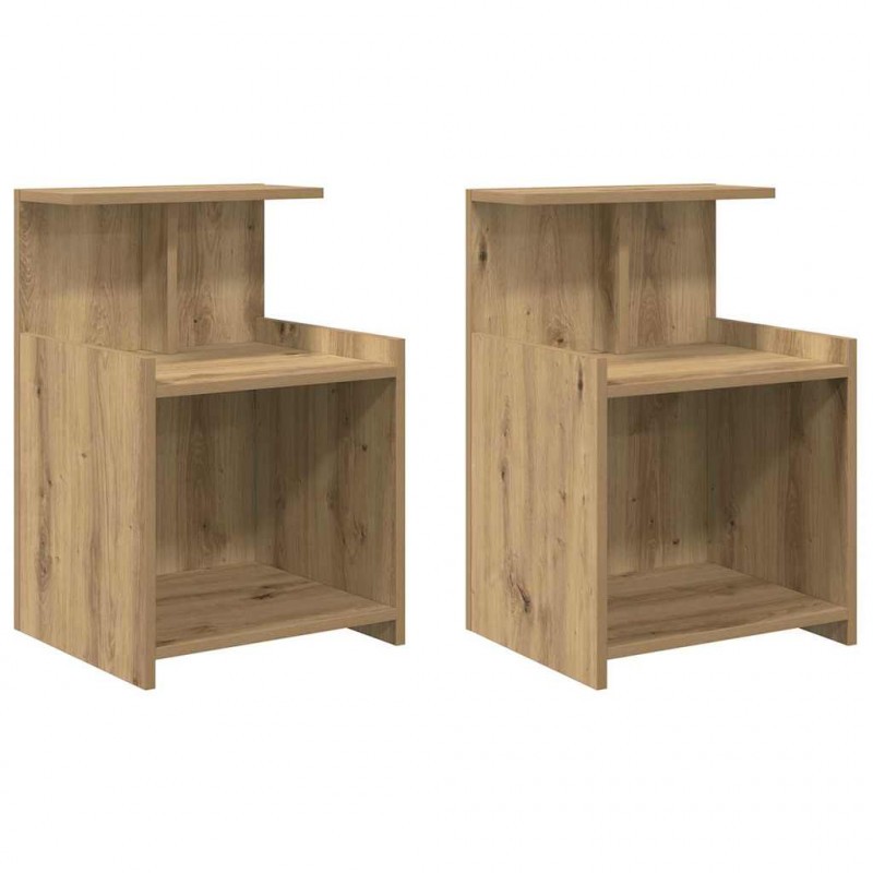 Szafka Nocna 2 pcs Dąb rzemieślniczy 40 x 35 x 60 cm