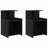 Szafka Nocna 2 pcs Czarny Dąb 40 x 35 x 60 cm