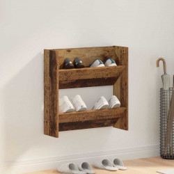 Szafka na buty z półką Stare drewno 60 x 18 x 60 cm