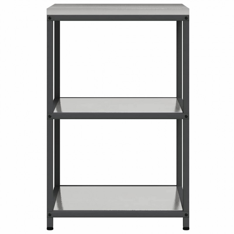 Przechowywanie w kuchni z półką Srebrny 60 x 50 x 92 cm Stal