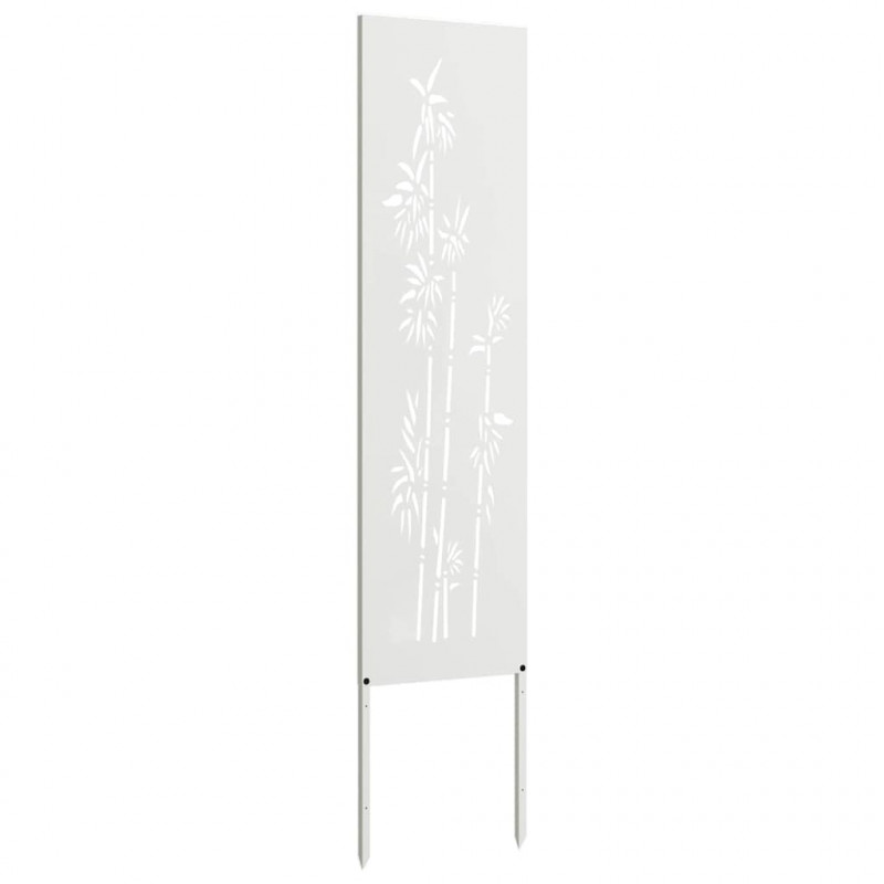Ekran zapewniający prywatność w ogrodzie Biały 32 x 140 cm