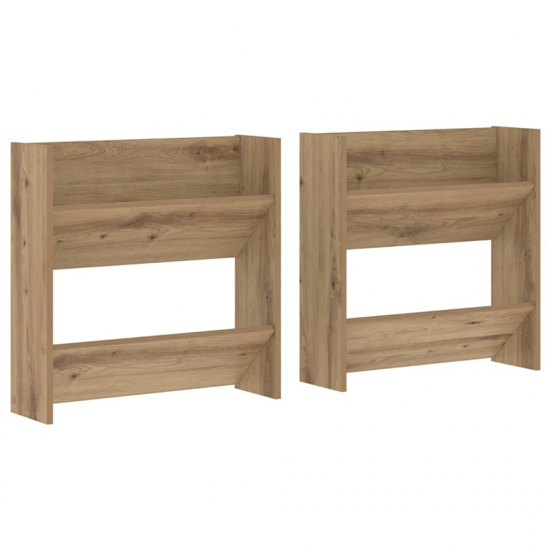 Szafka na buty z półką 2 pcs Dąb rzemieślniczy 60 x 18 x 60 cm