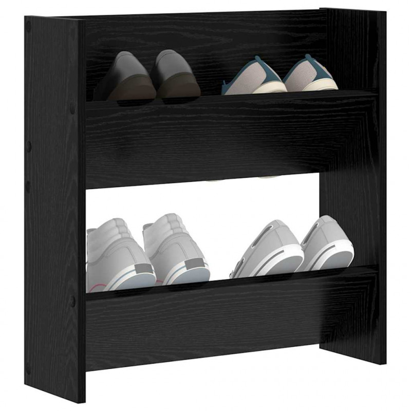 Szafka na buty z półką Czarny Dąb 60 x 18 x 60 cm