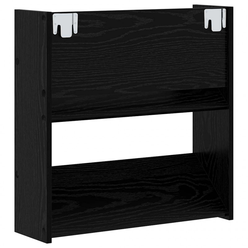 Szafka na buty z półką 2 pcs Czarny Dąb 60 x 18 x 60 cm