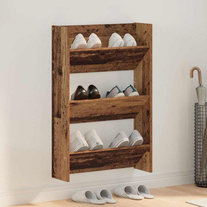 Szafka na buty z półką Stare drewno 60 x 18 x 90 cm