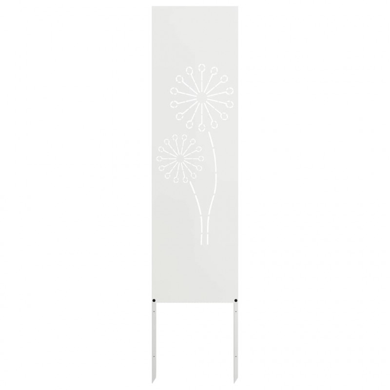 Ekran zapewniający prywatność w ogrodzie Biały 32 x 140 cm