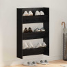 Szafka na buty z półką Czarny Dąb 60 x 18 x 90 cm