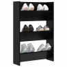 Szafka na buty z półką Czarny Dąb 60 x 18 x 90 cm