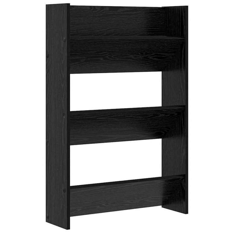 Szafka na buty z półką 2 pcs Czarny Dąb 60 x 18 x 90 cm