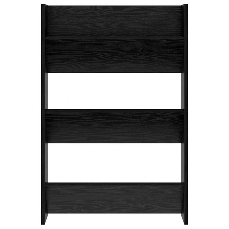 Szafka na buty z półką 2 pcs Czarny Dąb 60 x 18 x 90 cm