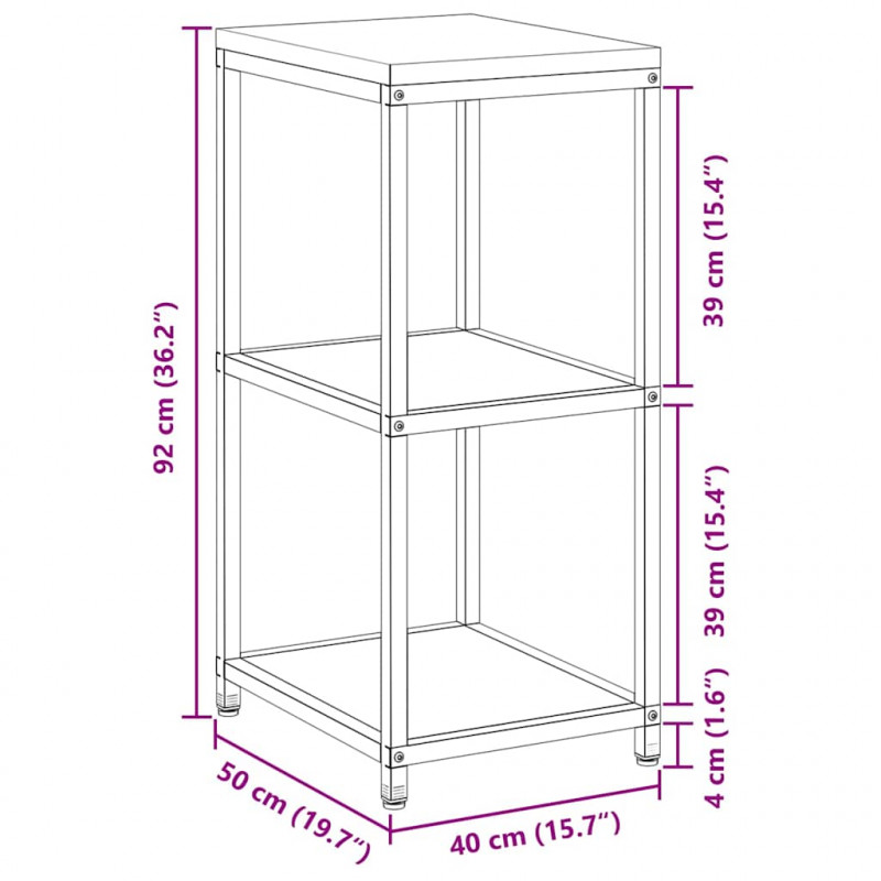 Przechowywanie w kuchni z półką Biały 60 x 50 x 92 cm Stal