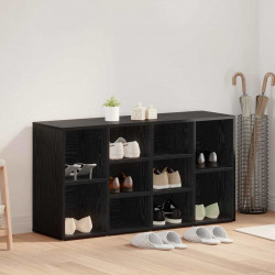 Ławka na buty z półką Czarny Dąb 103 x 30 x 54,5 cm