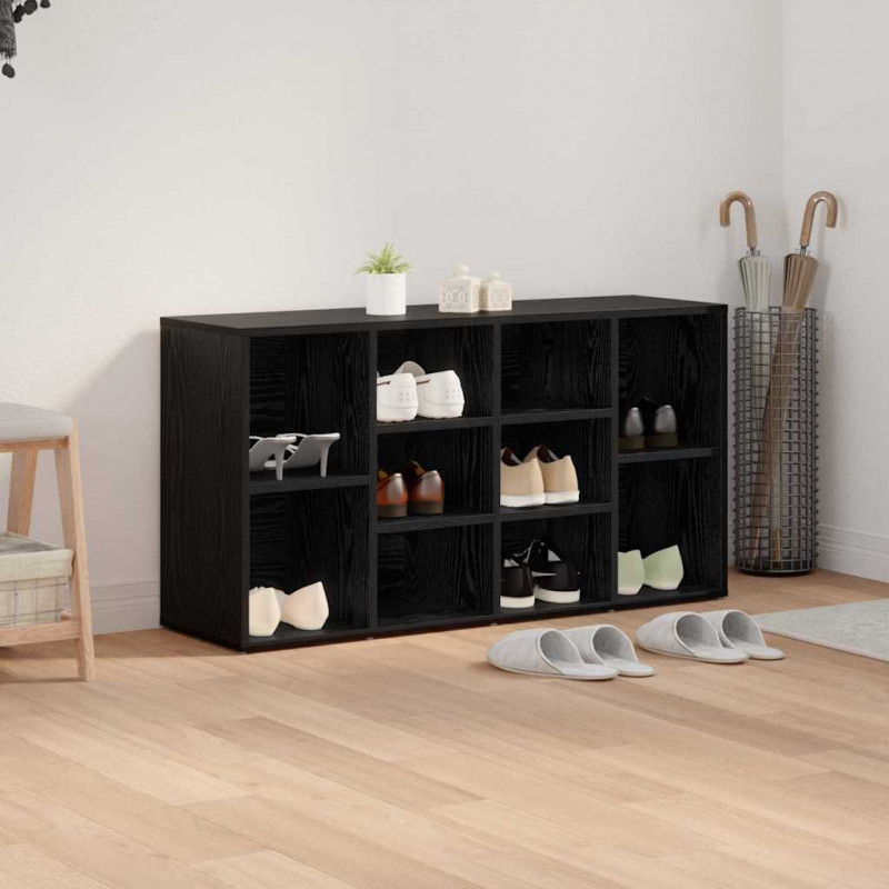 Ławka na buty z półką Czarny Dąb 103 x 30 x 54,5 cm