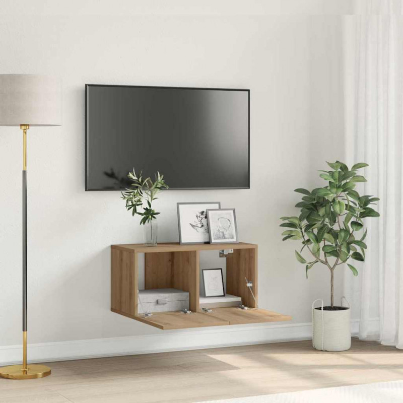 Zestaw szafek RTV Montowane na ścianie Brązowy 60 x 30 x 30 cm