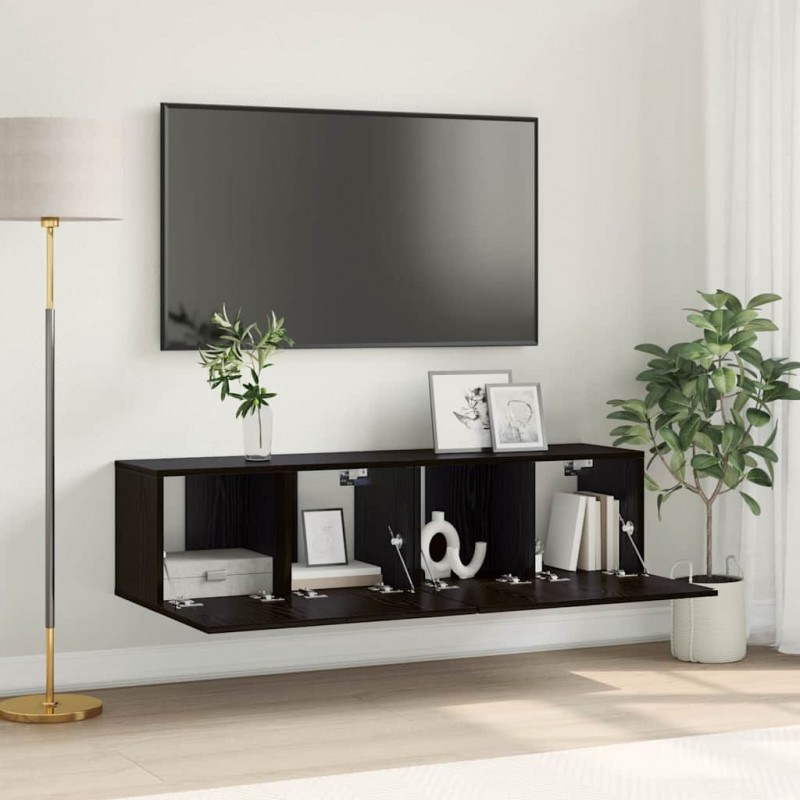 Zestaw szafek RTV 2 pcs Czarny 60 x 30 x 30 cm