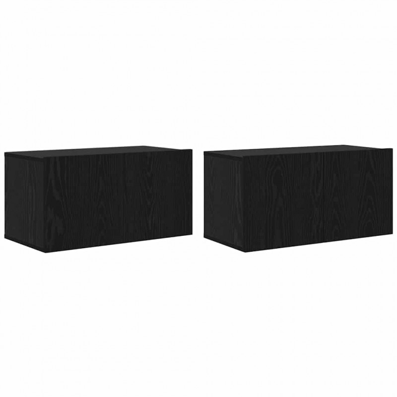Zestaw szafek RTV 2 pcs Czarny 60 x 30 x 30 cm