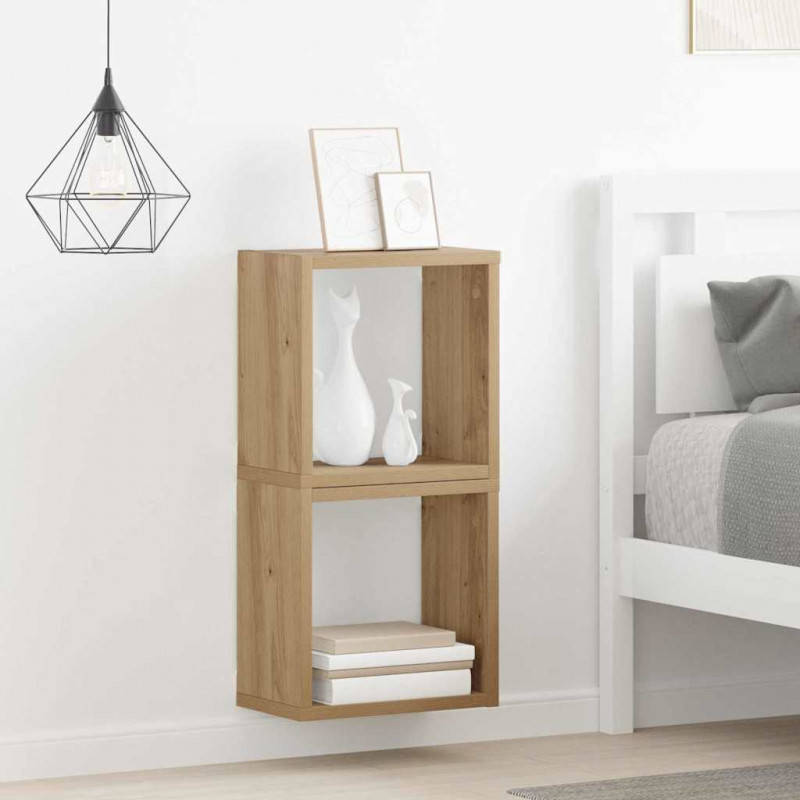 Półki ścienne z półką Dąb rzemieślniczy Materiał drewnopochodny