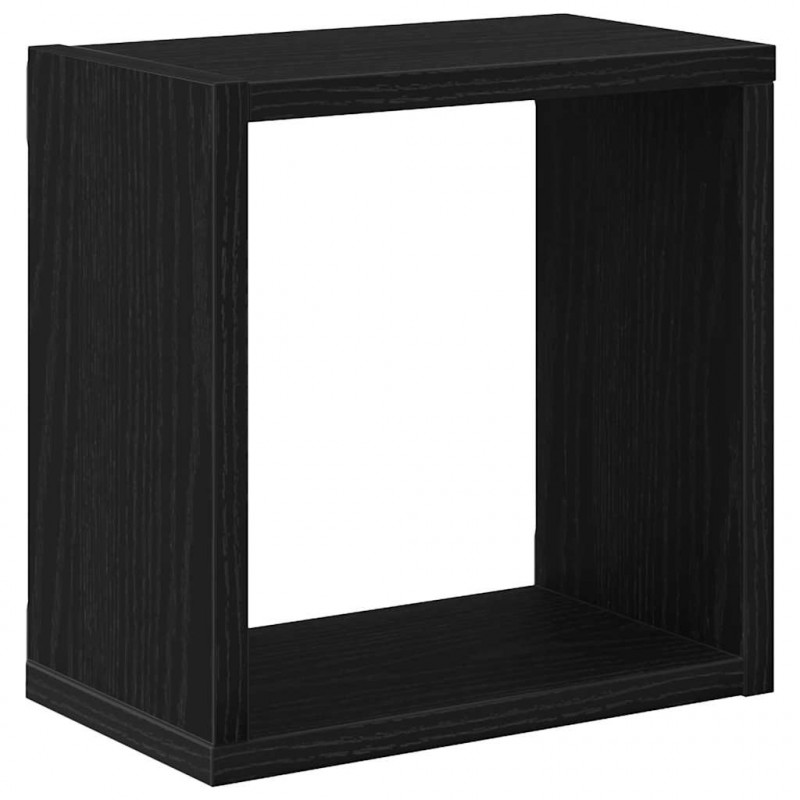 Półki ścienne z półką Czarny Dąb Materiał drewnopochodny