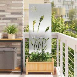 Ekran zapewniający prywatność w ogrodzie Srebrny 50 x 140 cm