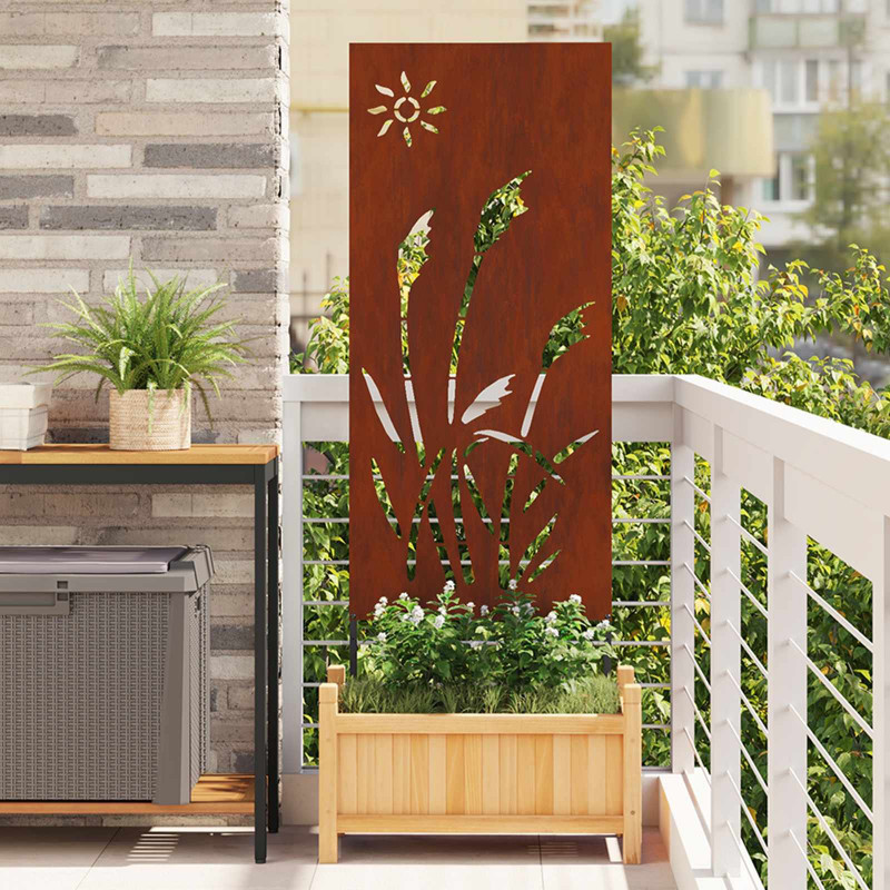 Ekran zapewniający prywatność w ogrodzie Rdzawy 50 x 140 cm