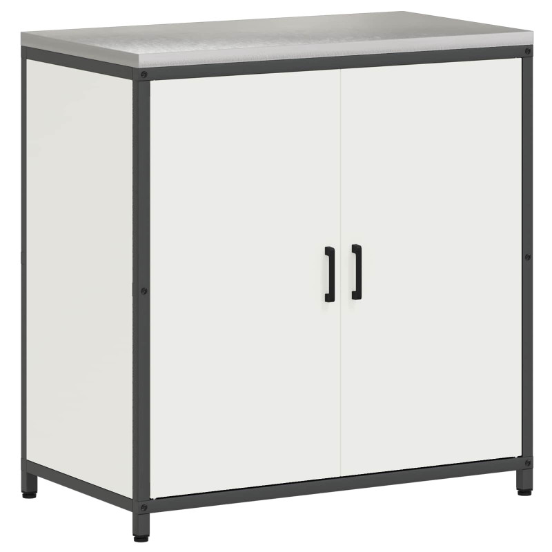 Przechowywanie w kuchni z półką Biały 60 x 50 x 92 cm Stal